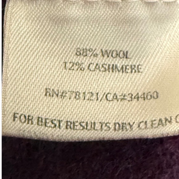 EILEEN FISHER Purple Wool Cashmere Blend Cardigan Sweater Jacket 2X - Picture 8 of 9